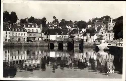 Ak Auray Morbihan, Vieux Pont sur la riviere Le Loch