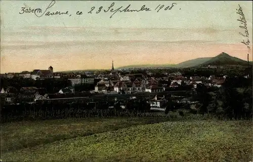 Ak Saverne Zabern Elsass Bas Rhin, Blick auf den Ort