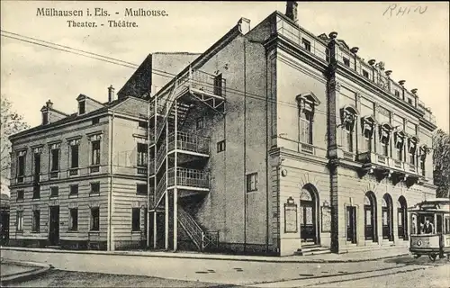 Ak Mulhouse Mülhausen Elsass Haut Rhin, Theater