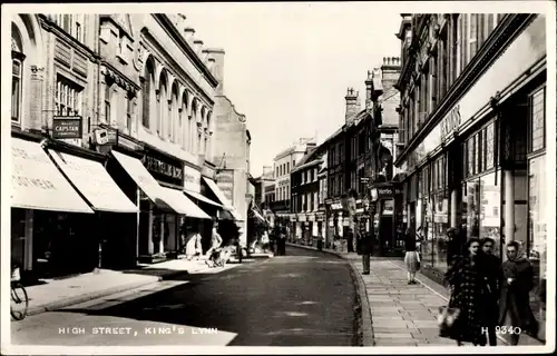 Ak King’s Lynn Norfolk England, High Street