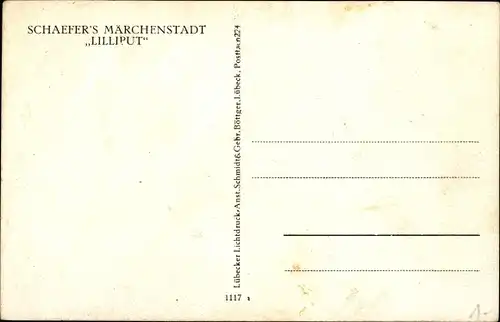 Ak Schaefer's Märchenstadt Lilliput, Liliputaner