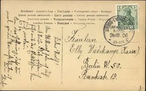 Ak Opernsängerin Reta Walter mit Adolf Hesse, Trauerkarte