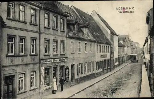 Ak Mügeln in Sachsen, Hauptstraße, Geschäft