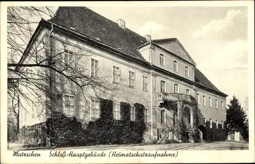 Ak Mutzschen Grimma in Sachsen, Schloss, Hauptgebäude