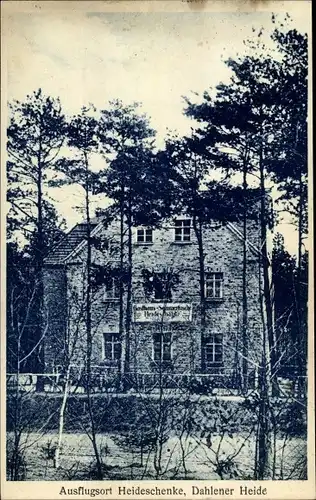 Ak Dahlen in Sachsen, Gasthaus Heideschänke, Dahlener Heide