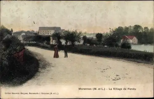 Ak Morannes Maine et Loire, Le Village de Fendu