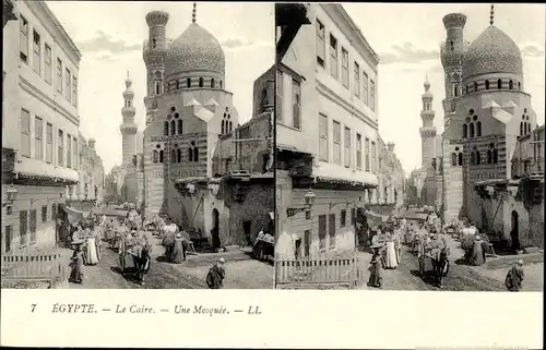 Stereo Ak Cairo Kairo Ägypten, Une Mosquee