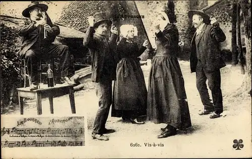 Ak Auvergne, Tänzer in Trachten