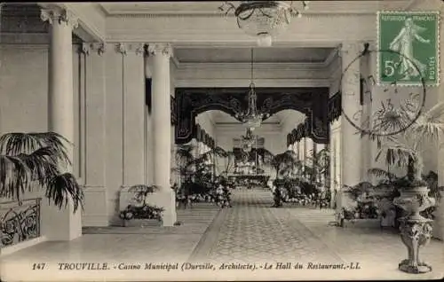 Ak Trouville Calvados, Casino Municipal, Le Hall du Restaurant