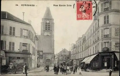 Ak Suresnes Hauts de Seine, Rue Emilie Zola