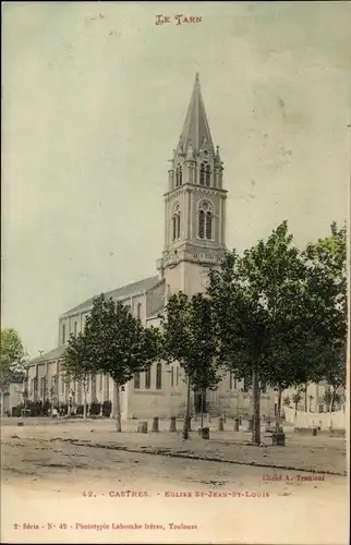 Ak Castres Tarn, Eglise Saint Jean-Saint Louis