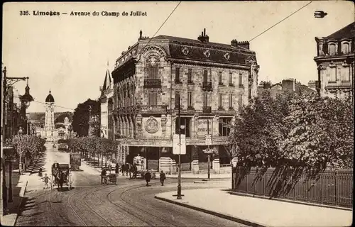 Ak Limoges Haute Vienne, Avenue du Champ du Juillet