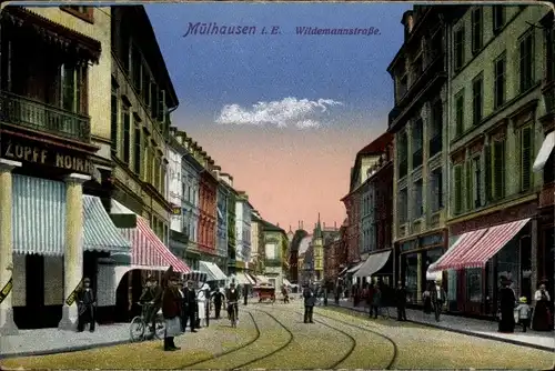 Ak Mulhouse Mülhausen Elsass Haut Rhin, Wildemannstraße