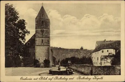 Ak Orschwihr Orschweier Haut Rhin, Blick auf Bollenberg und Bollenberg-Kapelle