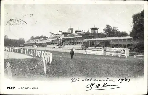 Ak Paris XVI, Bois de Boulogne, Hippodrome de Longchamp
