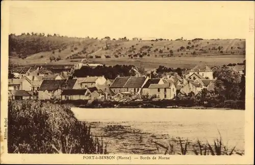 Ak Port à Binson Mareuil le Port Marne, Bords de Marne