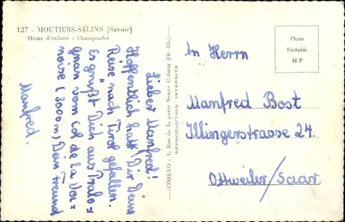 Ak Moutiers Salins Savoie, Home d'enfants, Champoulet