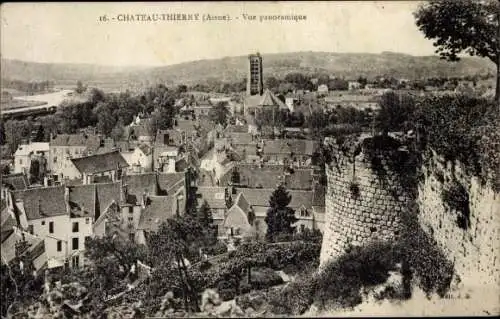 Ak Château Thierry Aisne, Panorama