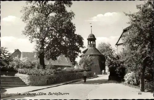 Ak Lauenburg an der Elbe, Blick auf Schlossturm