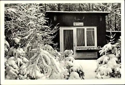 Ak Hanstedt Niedersachsen, Blick zum Waldhaus Dierke, Starenkasten, Winter