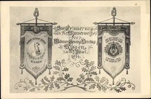 Ak Hamburg Altona Rissen, Männergesangsverein, Bannerweihe 1914