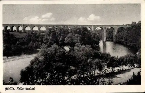 Ak Görlitz Lausitz, Neisse Viadukt