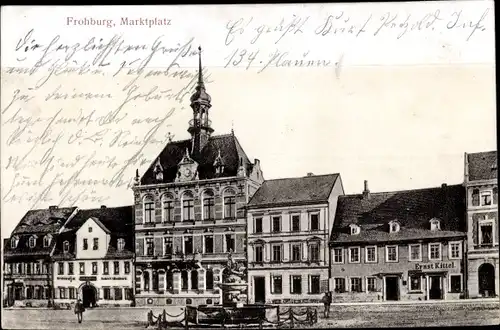 Ak Frohburg in Sachsen, Marktplatz, Rathaus, Handlung Ernst Kittel