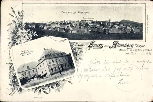 Ak Altenberg im Erzgebirge, Hotel zum Alten Amtshaus, Panorama