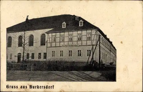 Ak Burkersdorf Frauenstein im Erzgebirge, Blick auf den Gasthof Burkersdorf