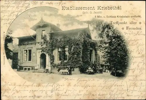 Ak Kriebethal Kriebstein Mittelsachsen, Etablissement Kriebethal