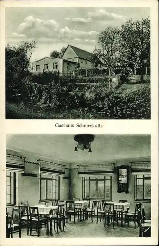 Ak Schmeckwitz Oberlausitz, Gasthaus, Innenansicht