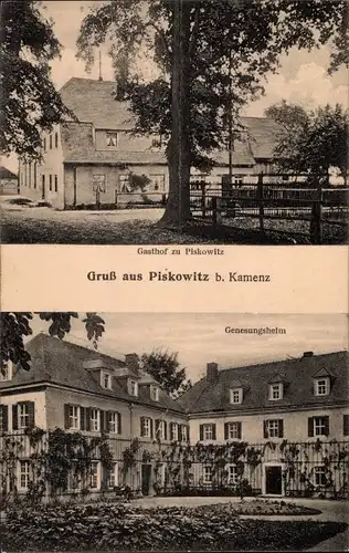 Ak Piskowitz Nebelschütz Oberlausitz, Gasthof, Genesungsheim