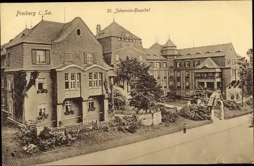 Ak Freiberg in Sachsen, St. Johannis Hospital