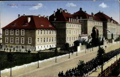 Ak Freiberg in Sachsen, Infanteriekaserne