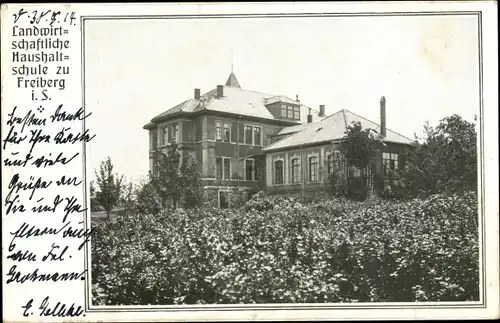 Ak Freiberg in Sachsen, Landwirtschaftliche Haushaltschule