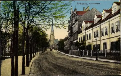 Ak Freiberg in Sachsen, Hornstraße, Kirche