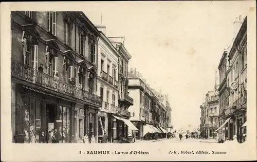 Ak Saumur Maine et Loire, La rue d'Orleans