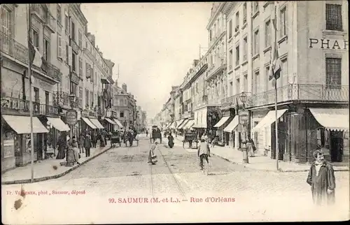 Ak Saumur Maine et Loire, Rue d'Orleans