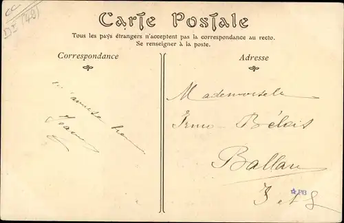 Ak Saumur Maine et Loire, L'Hotel des Postes et la Rue d'Orleans