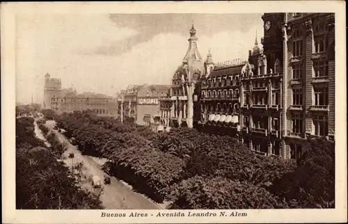 Ak Buenos Aires Argentinien, Avenida Leandto N. Alem