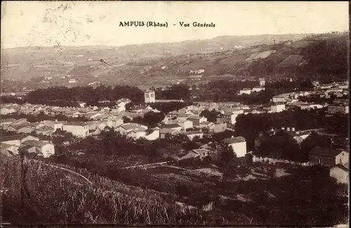 Ak Ampuis Rhône, Vue générale