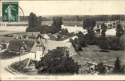 Ak Chaumont sur Loire Loir-et-Cher, Vue sur la Loire