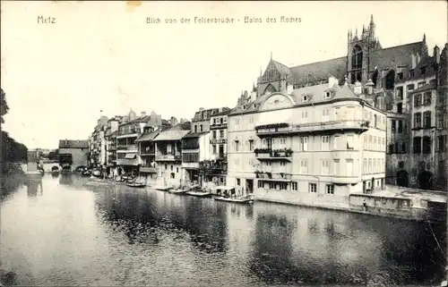 Ak Metz Moselle, Blick von der Felsenbrücke