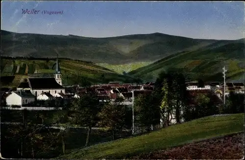Ak Willer Weiler Elsass Haut Rhin, Panorama