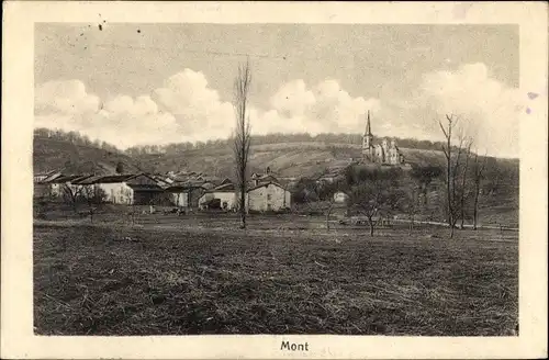 Ak Mont in Frankreich, Blick auf den Ort