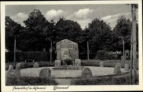 Ak Petersdorf Insel Fehmarn, Ehrenmal