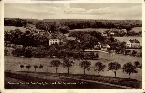 Ak Friedrichstanneck Eisenberg im Saale Holzland Kreis, Gesamtansicht des Ortes