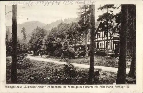 Ak Wernigerode Harz, Restaurant Silberner Mann Rennetal