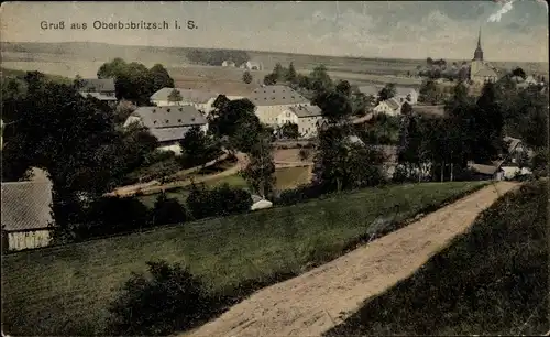 Ak Oberbobritzsch Bobritzsch Hilbersdorf im Erzgebirge, Gesamtansicht