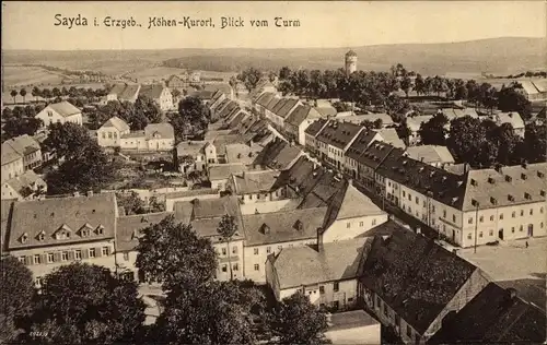 Ak Sayda im Erzgebirge, Blick vom Turm